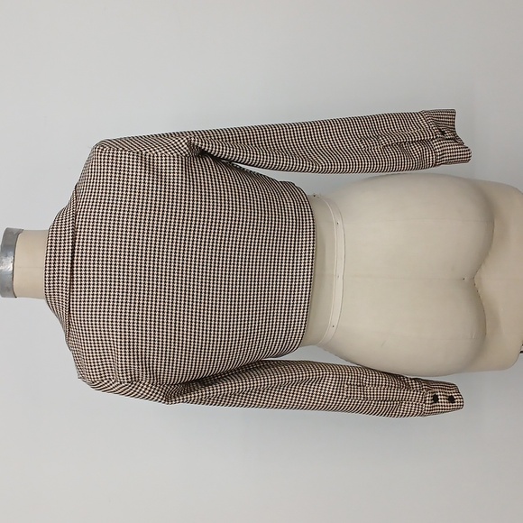Zara Houndstooth Button-Up Blazer Shacket Size Small - Picture 3 of 6
